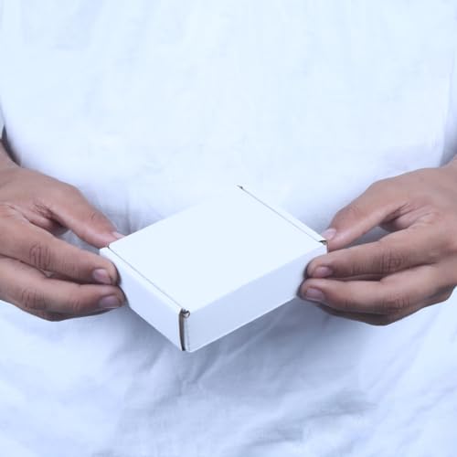 Image of DCGPAC 3Ply White Corrugated Flat Box 4x3x1 Inch For Packing Small Items and Multipurpose Packaging Shipping Boxes L4 inch x W3 inch x H1 inch Inch (Pack of 1000)