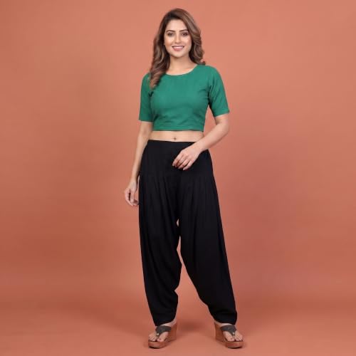 Image of FASHION GALLERY Women's Rayon Relaxed Fit Patiala Salwar with Full Length Drawstring Closure Type and Flexible Waist | Patiala Pant for Woman Free Size Fit Upto XXL