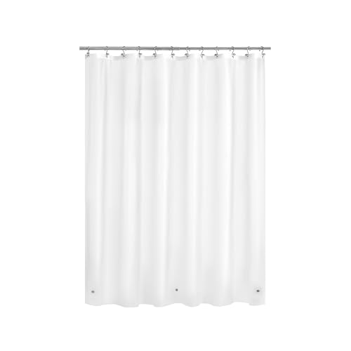 Image of Mrs Awesome Frost Shower Curtain Liner with 3 Magnets, 69x70 Frosted PEVA Shower Liner, Light Weight Plastic Shower Curtain for Bathroom, Waterproof,Frost