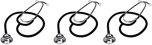 Ever Ready First Aid Dual Head Stethoscope, Black 3pack