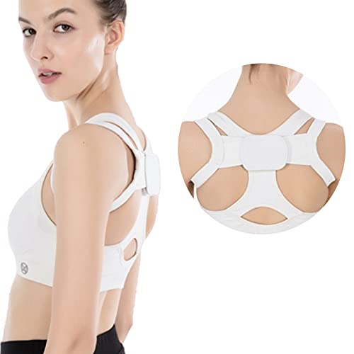 S/XXL Postura Correttore Schiena Spalla Supporto Dritto Correzione Tutore Cintura Nero/Bianco,