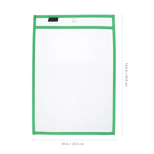 Bolsillos de borrado en seco reutilizables pack de 12 fundas de PVC transparentes para organización 4