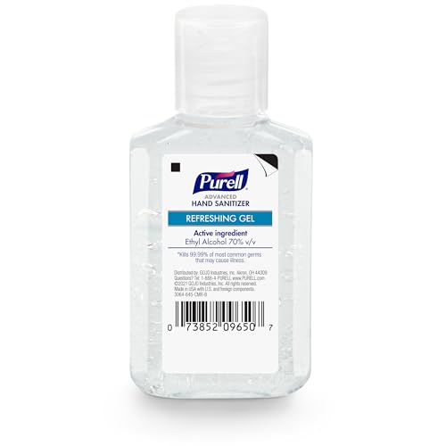 Purell 3155-04-EC Advanced Hand Sanitizer Refreshing Gel, Clean Scent, 2 Fl Oz Travel Size Flip Cap Bottle thumb #1