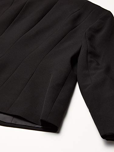 Kasper Women's Plus Size Stretch Crepe One Button Jacket, Black, 16W #TOP3