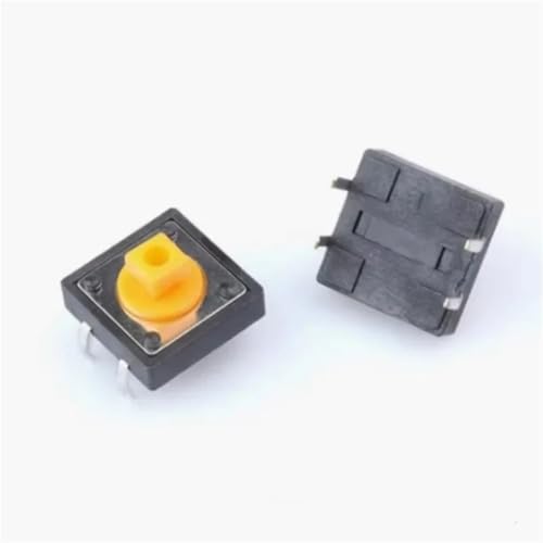 Interrupteur tactile carré 12x12x7,3 mm B3FF-4055 jaune pour remplacer les boutons défectueux