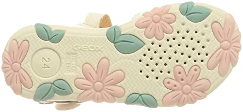 Geox Girl's Haiti Sandal 19 (Toddler/Little Kid/Big Kid) White/Pink 35 (US 3.5 Big Kid) M4