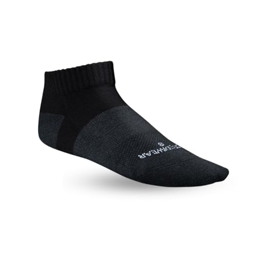 INCREDIWEAR Low Cut Active Socks, Black, Medium, 0.03 Pound