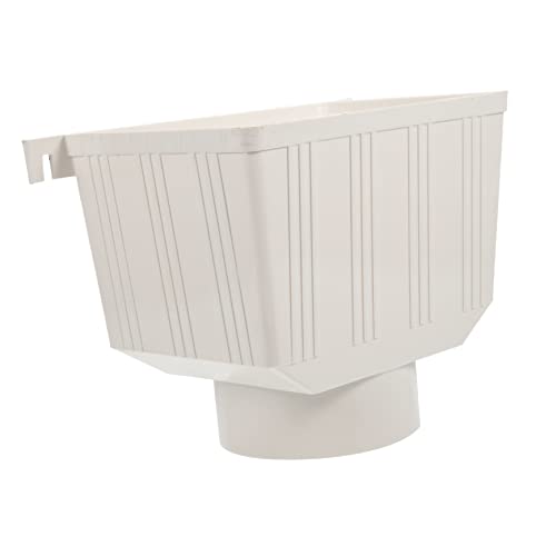 STOBOK PVC Rainwater Gutter Downspout Fitting 110mm, Roof Drain Connector for Rainwater Collection, Water Diverter Adapter for Efficient Gutter Drainage and Water Management