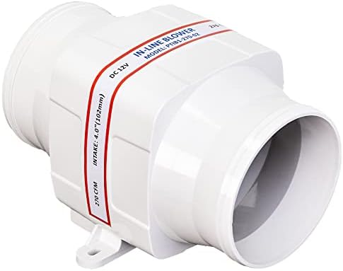 DC HOUSE 3'' in-Line Marine Bilge Air Boat Blower 4 inch 12V 130 ...