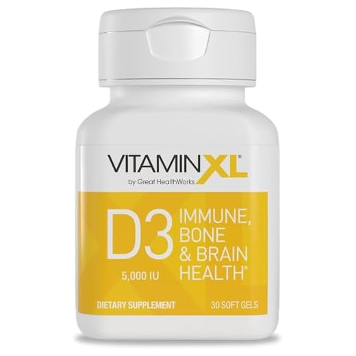 OmegaXL VitaminXL D3 High Potency Daily Vitamin D 5000 IU 125mcg Immune Support Supplement - Promotes Healthy Muscle Function & Strong Bones - Non-GMO, Gluten-Free - 30 Softgels