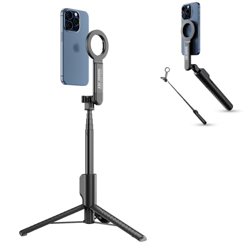 Perche à selfie magnétique en aluminium pour iPhone 16 Pro Max et GoPro