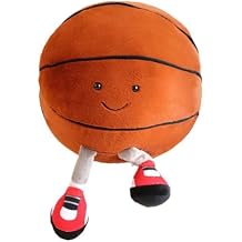 13.7inch Football Plush Toys,Rugby Stuffed Sports Balls Toy,with feet Creative Soccer Doll,Cute Fun Soft Plush Ball,Plush Stuffed Spherical Soft Toys Sports Throw Pillow Cushion Kids Gift Basketball