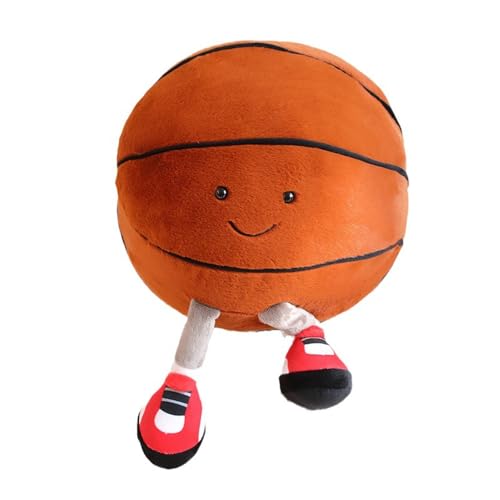 13.7inch Football Plush Toys,Rugby Stuffed Sports Balls Toy,with feet Creative Soccer Doll,Cute Fun Soft Plush Ball,Plush Stuffed Spherical Soft Toys Sports Throw Pillow Cushion Kids Gift (Basketball) by TONGMAN - Used condition - US$13.05