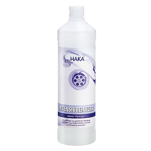 HAKA Intensivreiniger, 1 L, Saurer Reiniger, entfernt Kalk, Rost & Urinstein, effektiv gegen starke Verschmutzungen, für WC, Waschbecken & Abflüsse, ergiebig
