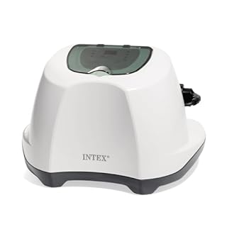 INTEX Krystal Clear Saltwater Pool Chlorine System for Above Ground Pools up to 7,000 Gallons, Pool Cleaner with Automatic Timer and Self Cleaning