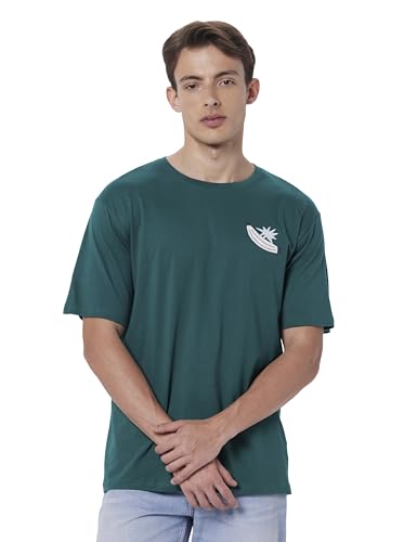 Image of Veirdo 100% Pure Cotton Oversized Baggy Fit Half Sleeve Printed Round Neck Multicolor Drop Shoulder T-Shirt for Men & Boys (Pack of 3)