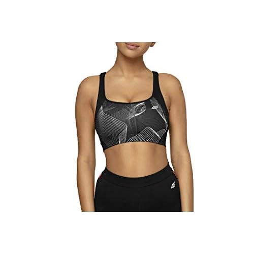 4F Womens H4L20-STAD005-20S_XS - Sujetador Deportivo, Color Negro