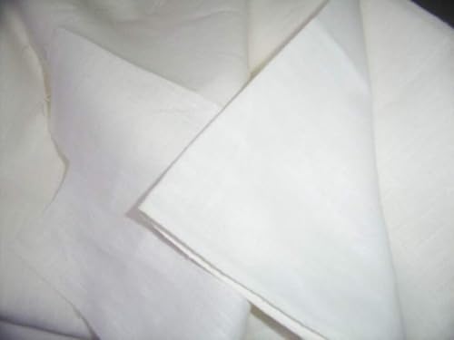Weißer schwerer Leinenstoff, 147,3 cm breit, Leinen