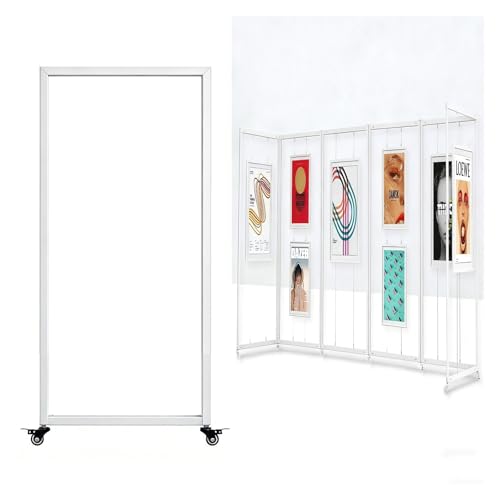 Colgador Expositor Plegable Para Pintura, Expositor De Caballete Grande, Caballete Para Pintar Lienzos, Expositor Publicitario De Aluminio, Para Galerías, Museos(White-1pc,100x250(39x98in))