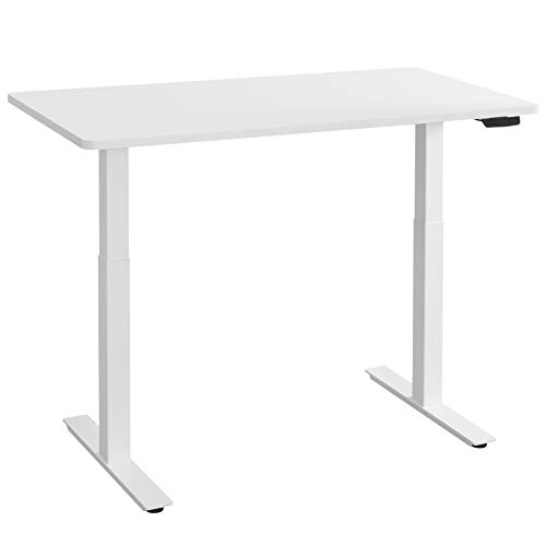 Preisvergleich Produktbild Balderia Höhenverstellbarer Schreibtisch Elektrisch - Verstellbares Tischgestell inkl. Tischplatte - Höhe 71-119 cm - Fläche 140 x 70 cm, Weiß