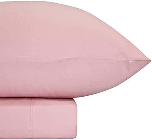 Thermal Flannelette Bed Sheets, 100% Brushed Cotton By Rohi (King Fitted Sheet, Pink)
