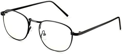 PenSee Optical Large Oval Round Circle Oversized Metal Clear Lens Eye Glasses Eyewear Frames