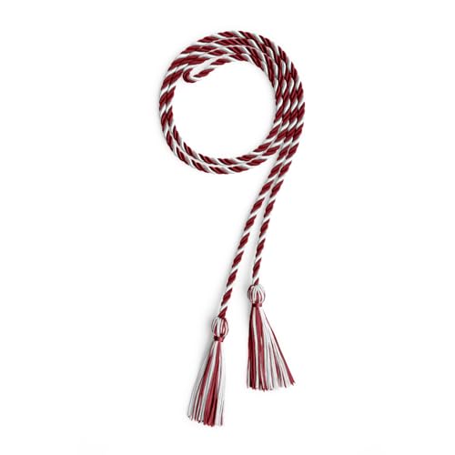 Image of Endea Graduation Single Honor Cord Two-Color (Cardinal /White)