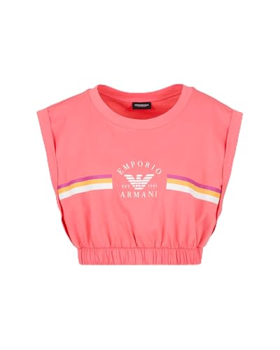 Emporio Armani crop top t-shirt femme premium en maille fine et finitions de luxe italien