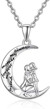 TANGPOET 925 Sterling Silver Sister/Mum/Daughter Pendant Necklace Birthday Jewellery Gifts for Sisters Friends Mother Daughter Family Her