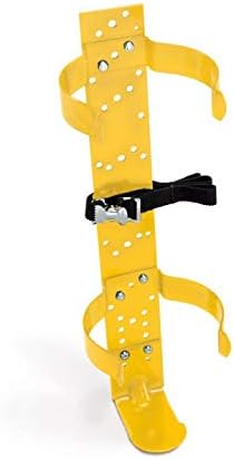 Allegro 4111-06 | Deluxe SCBA Cylinder Wall Bracket with 6 ¾" Clip | Fits 30-Min LP & 45-Min HP Cylinders | Thermoplastic-Coated Steel | Yellow Powder-Coat | Made in USA