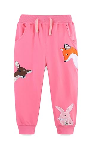 Pantalones deportivos para niñas elásticos con algodón puro talla 22