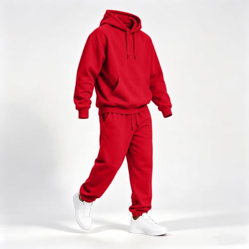Track Suits for Men Set Sweatsets Oversized Fleece Hoodie Joggers Pants - image 4