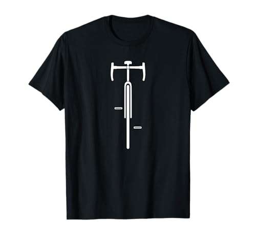Minimalistisches Design Silhouette Bike front Rennrad T-Shirt