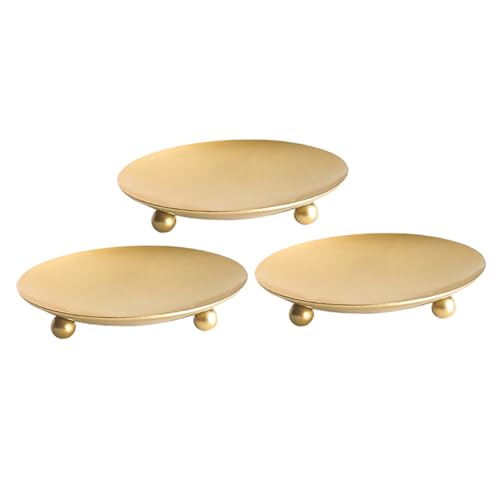 WEKADRIN 3 Pezzi Piattini in per Candele Portacandele per Matrimoni e Decorazioni Casa per Aromaterapia e Speciali Indoor e Outdoor