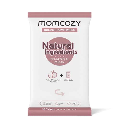 Image of Momcozy Pump Parts Cleaning Wipes, 30 Count, No Water Wash Cleaning