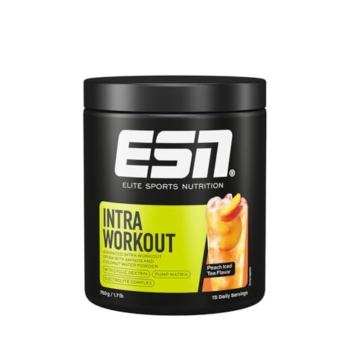 ESN Intra Workout, 750g, 15 Portionen, Peach Iced Tea, mit essentiellen Aminosäuren, Elektrolyten und Cyclic Dextrin, made in Germany