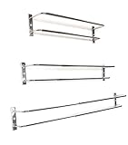 Expandable Rack (chrome, set of 3)-Mount on cabinet door/pantry/wall-Convenient storage for spices, K-cups, medications, acrylic paints & more-Great for use in kitchens, bathrooms & RV/campers