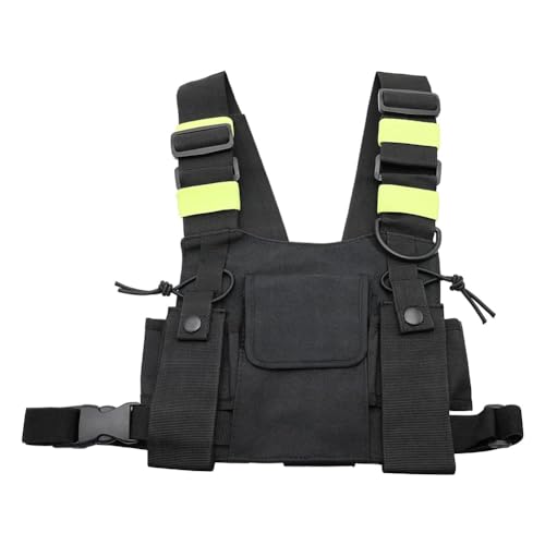 Poche Double Poitrine Pour Talkie-Walkie - Sangle Réfléchissante Réglable - Sécurité, Événements, Plein Air
