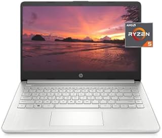 HP 14 Laptop, AMD Ryzen 5 5500U, 8 GB RAM, 256 GB SSD Storage, 14-inch Full HD Display, Windows 11 Home, Thin & Portable, Micro-edge & Anti-glare Screen, Long Battery Life (14-fq1025nr, 2021)