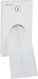 MERIDA Spender Hygienebeutel Wc Weiß Edelstahl Geschweißt Zylinderschloss | Hygienebeutelspender MERIDA STELLA WHITE LINE, weiß, Kassette 30 Stk., Zylinderschloss, Edelstahl, Büro, Hotel, Spa, Bad, Set