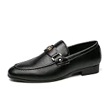[Scarpe da festa leggere da uomo senza lacci] Con un tacco in gomma e suola in memory foam, i nostri slip-on da uomo moderni sono facili da indossare e ti mantengono comodo a lungo! Aggiungi sofisticatezza al tuo outfit ovunque tu vada: matrimoni, lauree, feste, ritorno a scuola e ballo di fine anno.