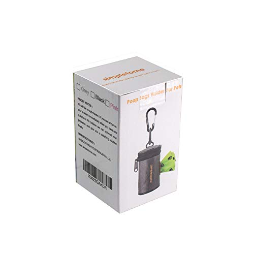 Simpletome Dog Waste Bag Dispenser For Leash Belt Waterproof 1680D Oxford Ykk Zipper (Grey) #TOP5