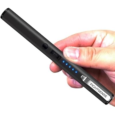 FIGHTSENSE Pen Stun Gun for Self Defense Battery Life Indicator, Belt Clip, Pen Flashlight stun Gun for Women self Defense