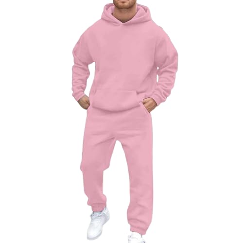 Survêtement polaire homme WWricotta avec sweat à capuche et jogger confortable pour l'automne