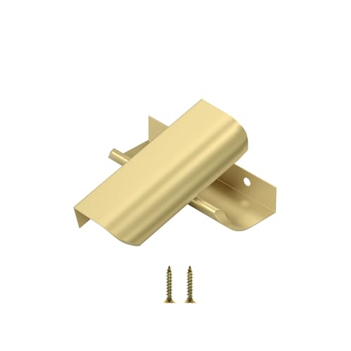 homdiy 20 Pack 3" Gold Cabinet Pulls Edge Finger Pulls for Cabinets