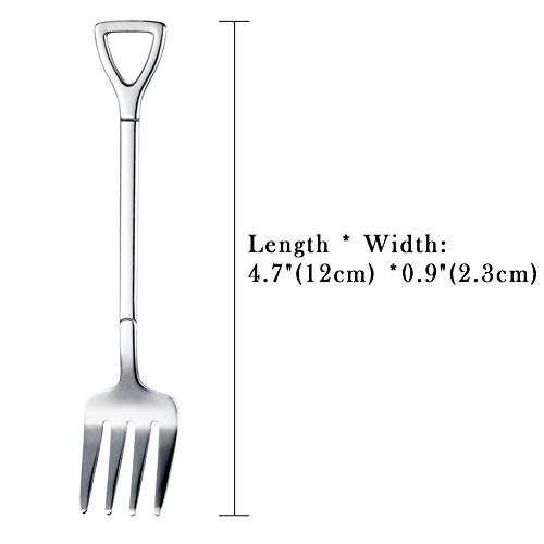 Nmqlx Dessert Fork Set, 8 Pcs 4.7" Stainless Steel Salad Forks, Cake Fruit Fork Set For Home, Kitchen Or Restaurant #TOP1