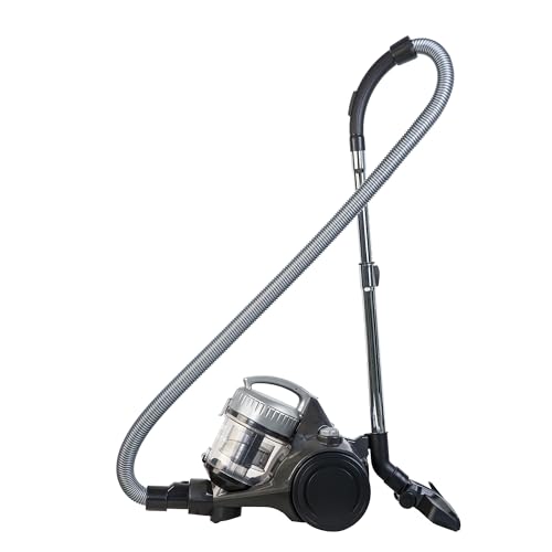 Russell Hobbs RHCV1611 Compact XS Cylinder Vacuum in Silver and Grey - Compact and Lightweight - 8 m Cleaning Radius - 2 Years Guarantee