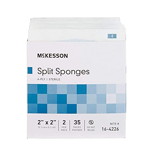 Mckesson Performance Plus Gauze Iv Sponge 6Ply Sterile 2"X2" -35 Packs Of 2 - Model 16-4226 #TOP1
