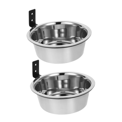 COLLBATH 2 Sets Elevated Pet Dish Wall Bowls Stainless Steel Space-Saving Easy-Clean for Dogs Cats