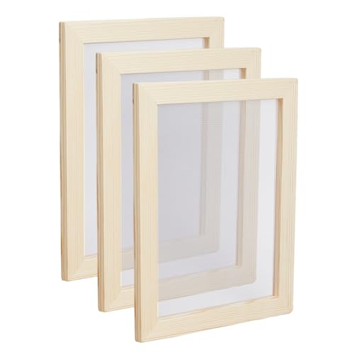 SUPERFINDINGS 3 Stück Holzrahmen Für Die Papierherstellung...